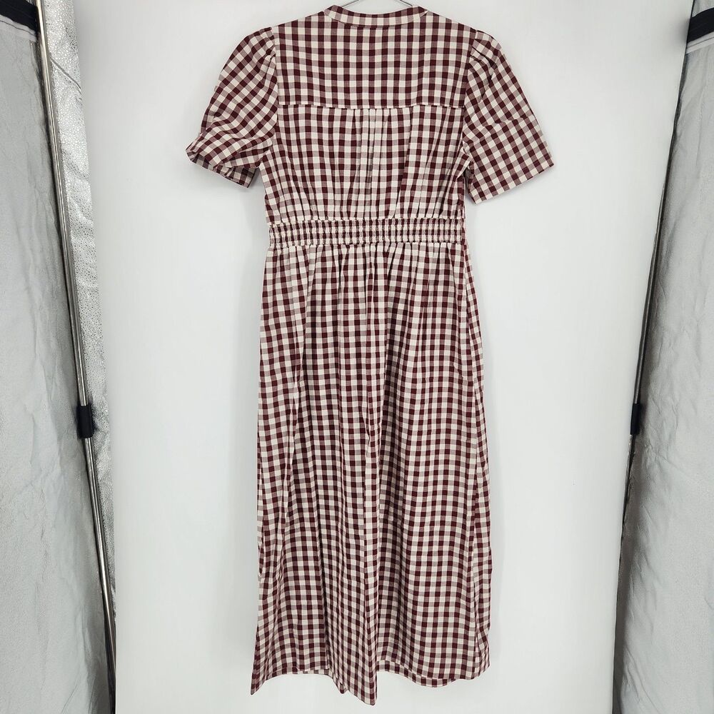 Boden Size 10R Gingham Red Ivy Cotton Midi Dress NWT $199 - Picture 2 of 11